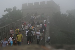 Evidemment, la météo n'arrête pas nos compagnons de voyage chinois