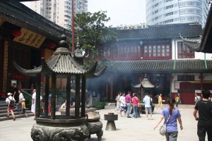 Cour du temple du Bouddha de Jade