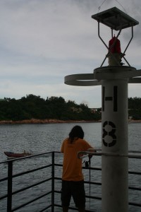 Sur "l'estacade" à Stanley